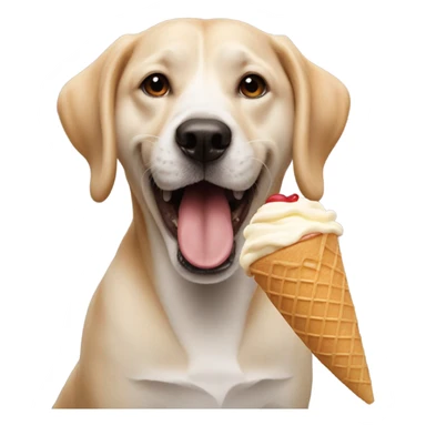 Dog with a ice cream cone  sticker
