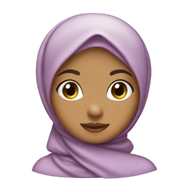 Hijab girl with a bow sticker