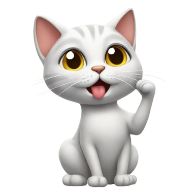 Cat blowing kiss sticker