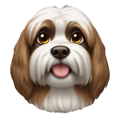 brown shitzu sticker