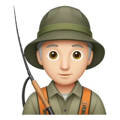 Fly fisherman sticker