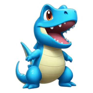 Totodile Looking goofy sticker