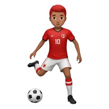 soccer player with red jersey sticker
