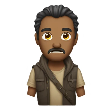 angry man with nomad cloths sticker