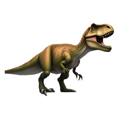 t-rex on a space-ship sticker
