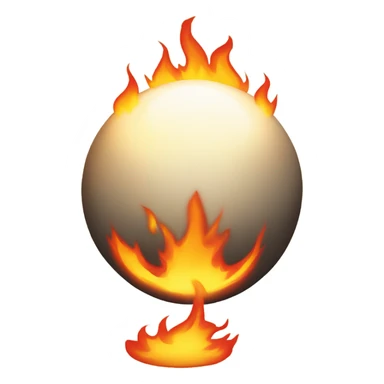 fortune telling ball in fire sticker