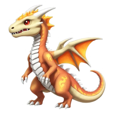 Shiny Fiery Volcanic Cubone-Salandit-Marowak-Duskull-dragon sticker