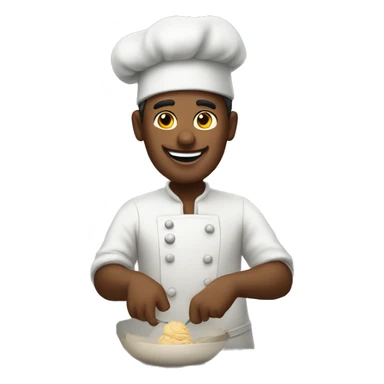 a baker doing a money spread sticker