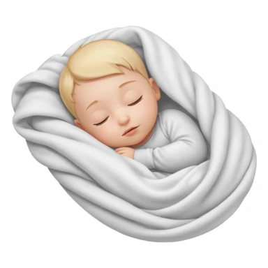 Baby sleeping in a blanket sticker