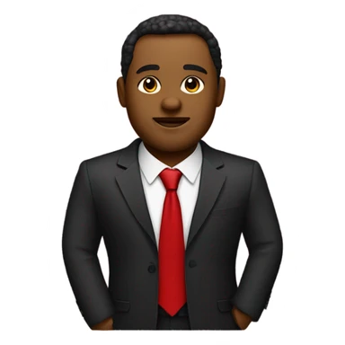 fat business man in red velvet suit sticker