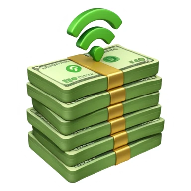 wifi money stack sticker