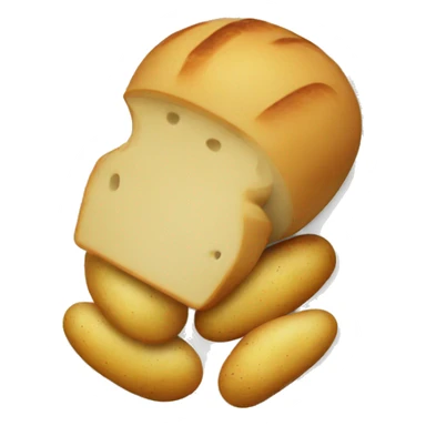 a plate with potatoes and bread sticker