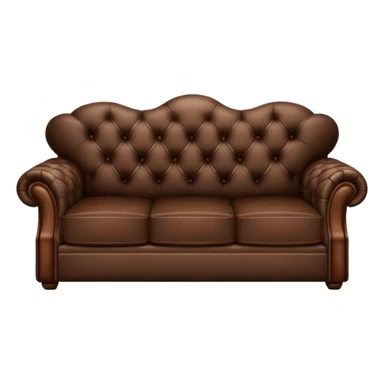 dark brown lether sofa sticker
