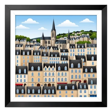 quimper brittany realistic sticker