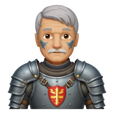 elderly tattooed knight, tattooed shoulder sticker