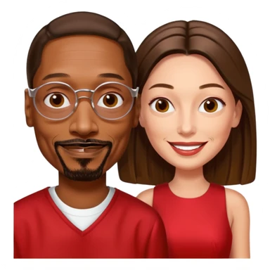  snoop dogg and elon musk in red dress sticker