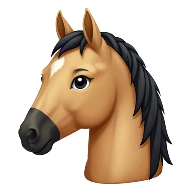 Tan horse with black stripe down its mane sticker