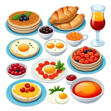 Turkish Breakfast text with a Beautiful finished sticker