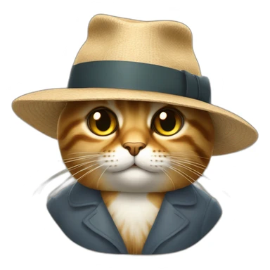un chat avec un chapeau caca sur la tête sticker