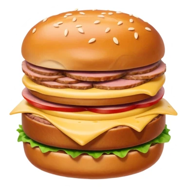 cute emoji of Leberkäse sandwich, thick pinkish meatloaf in round white lightly floured bun, little mustard on side, minimalist expressive sticker