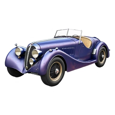 A very fast racing 1934 jaguar roadster body shell-only rustic old antique rat hot rodded Vicky that’s blueberry and cherry pearl  sticker