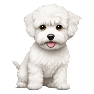 white maltipoo sticker
