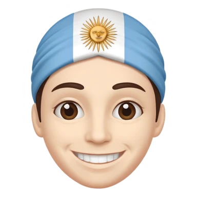 Una persona con la cabeza de la bandera de Argentina sticker