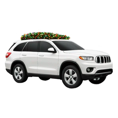 SUV covered in christmas lights sticker