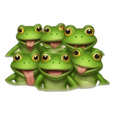 Frogs rock band sticker