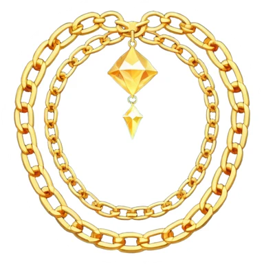 fantasy magic heavenly golden chains low poly sticker