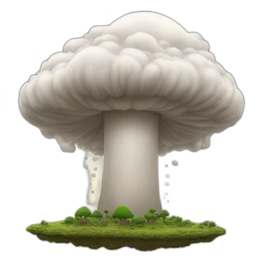 Mushroom cloud that spells 100 sticker