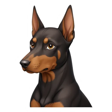 Dobermann no cropped ears sticker
