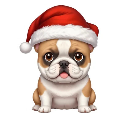 chrstimas French bulldog sticker