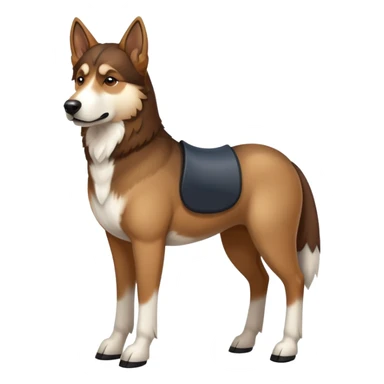 A German shepherd/husky mix turned into a horse sticker