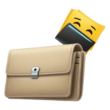 empy wallet with escaping bug sticker