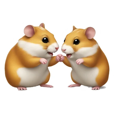 two hamsters giving handshake  sticker