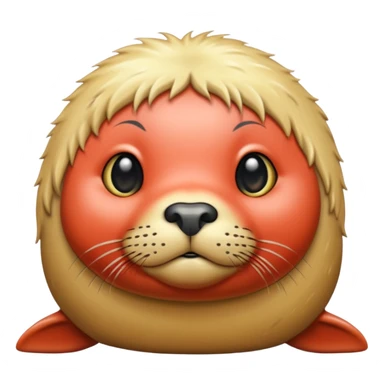 Seal with blonde hair sticker