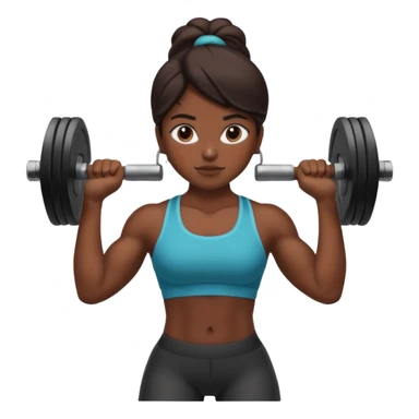 Mexican Girl lifting weights sticker