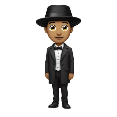 lightskin boy with black hair big eyebrows hat with monopoly guy on the hat  sticker