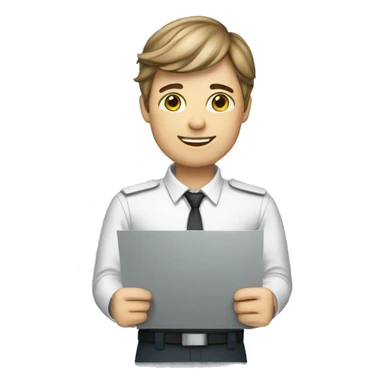 a professional person with fair color with thank you note  sticker