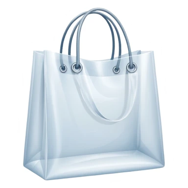a polythene bag with handles in a simple vector style sticker