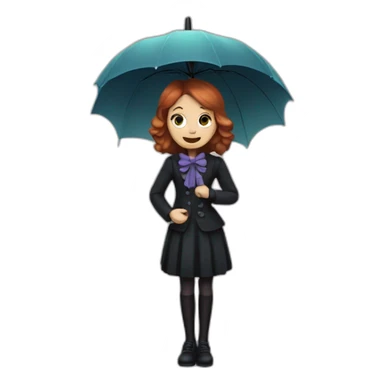 Umbrella girl haunted mansion sticker