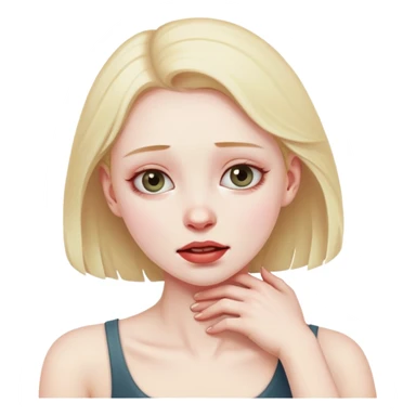 Girl grabbing her neck dead sticker