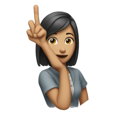 A girl flipping someone off sticker