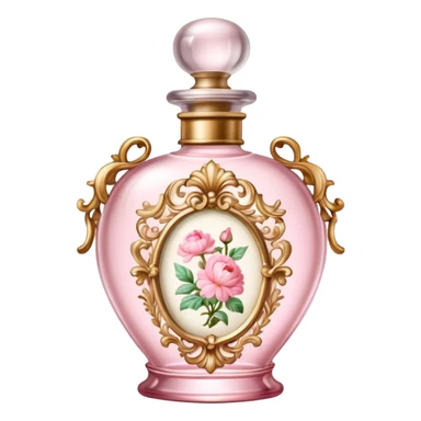 vintage rococo light pink perfume  sticker