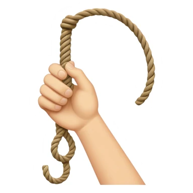 hand letting go a rope fall sticker