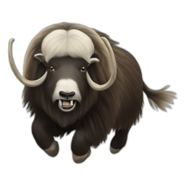 Muskox Charging sticker