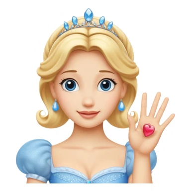 Cinderella with okay gesture  sticker