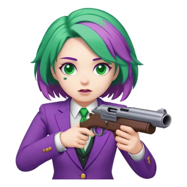 joker shooting a gun sticker