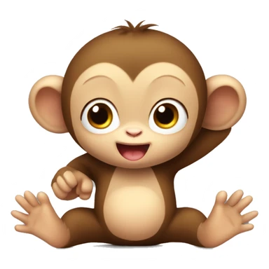Cute baby monkey with arms open for a hug sticker
